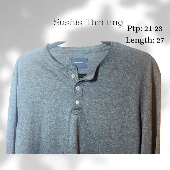 Lucky Brand Gray Long Sleeve Tee - Picture 3 of 6